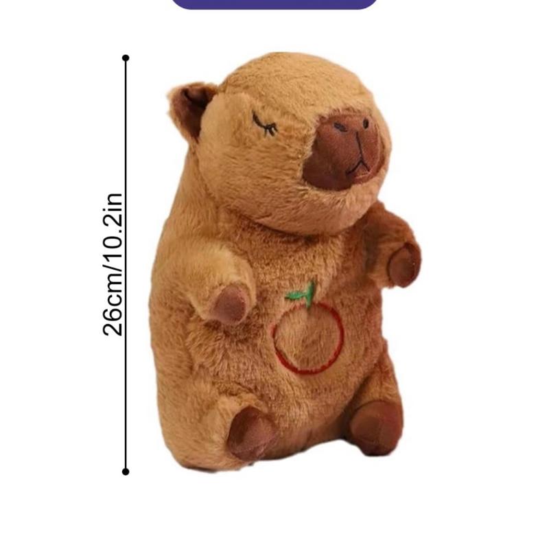 Soothing Breathing Capybara Relief Bear with Motion/Music Brown or Pink Otter Anxieties Relief Stuffed Plush Animal