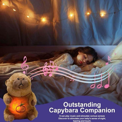 Soothing Breathing Capybara Relief Bear with Motion/Music Brown or Pink Otter Anxieties Relief Stuffed Plush Animal