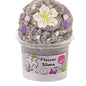 Flower Grey Cloud Slime Super Drizzly Non-Sticky Premade Slime for Kids Sensory Toy with Floral Decorations