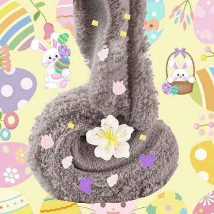 Flower Grey Cloud Slime Super Drizzly Non-Sticky Premade Slime for Kids Sensory Toy with Floral Decorations