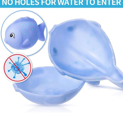 No Hole No Mould Baby Bath Toys Set - 9PCS Mould Free Rubber Sea Animals & Swimming Pool Toys for Toddler Kids Water Play Equipment