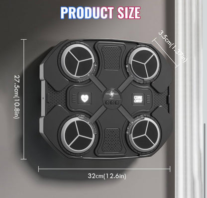 OneNine Music Boxing Machine with Boxing Gloves-Smart Bluetooth LED Wall Mounted Smart Music Boxing Target with 3-Level Speed & Mode, Boxing Music Workout Machine for Home, Indoor and Gym