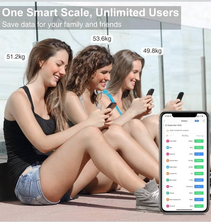 Bluetooth Body Fat Scales, INSMART Smart Digital Bathroom Weight Weighing Scales for Body Composition Analyzer with Smart APP, Body Composition Fitbit Scales for Fitness (ST/LB/KG) - Box & packaging damaged.