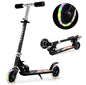 TENBOOM Kids Scooter Ages 6-12, Easy Folding with Adjustable Handlebar and Rear Brake, Light Up for Girls & Boys