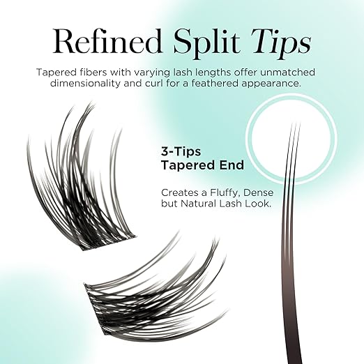 BEYELIAN Style C87 Artificial Eyelashes 168 Pieces D+ Curl Hair Extensions, Natural False Eyelashes