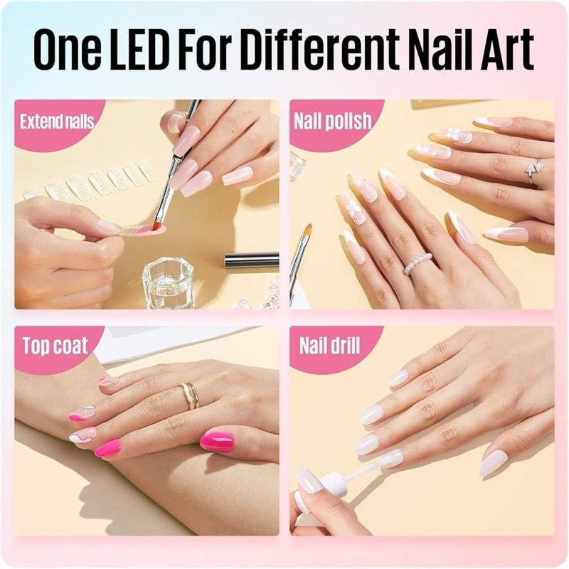 MEFA Handheld U V Nail Lamp for Gel Nails, UV Nail Light with 2 Timer Settings, Portable Cordless Rechargeable USB Nail Light for Gel Nail Polish Fast Curing, LED Nail Lamp for Home DIY Salon