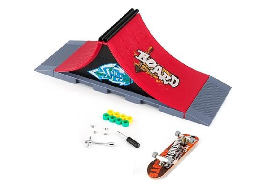Mini Finger Skateboard with Ramp Accessories (3 ramp sets to choose from)