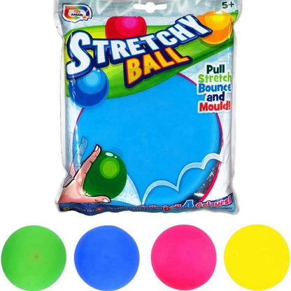 XL Stretch Squishy Ball - Pull Stretch and Mould - 4 Colours - Fun Kids Toy