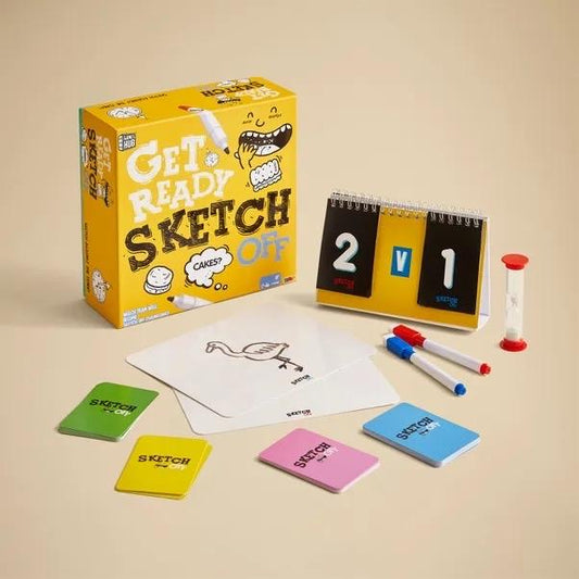 Get Ready Sketch Off Fun Family Game - Sketch Against The Timer! - Ideal for Kids and Adults
