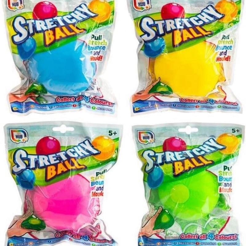 XL Stretch Squishy Ball - Pull Stretch and Mould - 4 Colours - Fun Kids Toy