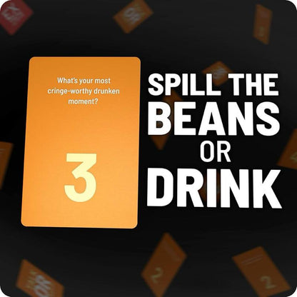Talk or toast!? - The unique drinking game - Drinking game with 100 cards - Drinking game - Card game - Party game for adults