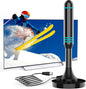 Indoor TV Aerial – Freeview Digital HD Aerial for Smart TV, 360° Reception up to 250 Miles, VHF/UHF Signal, Supports 4K 1080p, Easy Setup