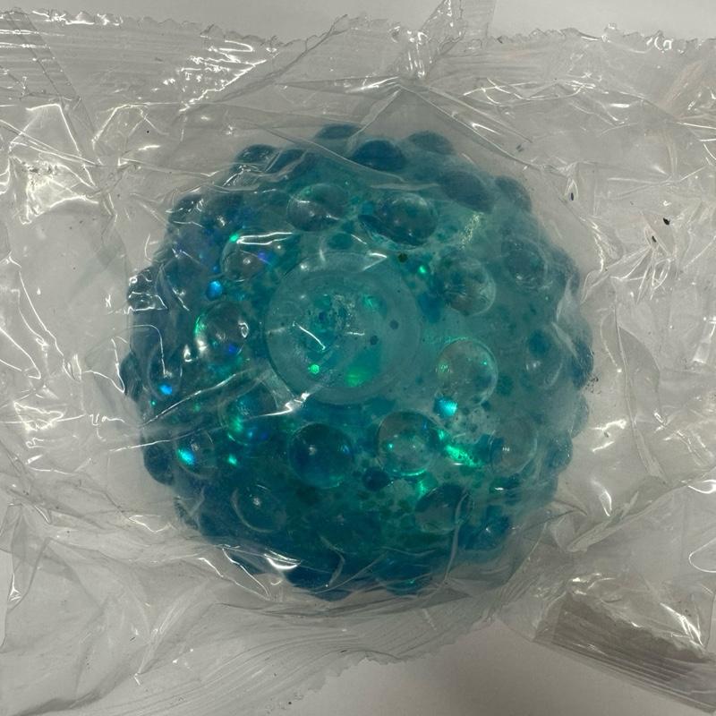 Bumpy Squish & Stretch Glittery Stress Ball - Super Stretchy Metallic Effect Textured Ball