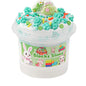 Blocks Slime Green Bead Slime with Bunny Charm Non-Sticky Slime Toys for Kids