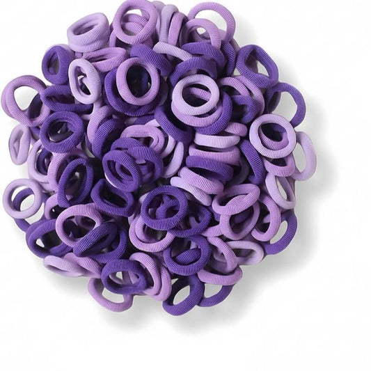 200pcs Baby Hair Bands Purple Series Non Slip Bobbles for Girls Kids Toddlers Durable Hair Accessories