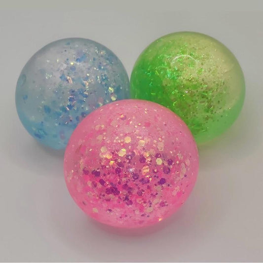 Pinch Family Glitter Sugar Ball Slow Rise Squishy Stress Relief Balls Relaxing Sensory Fidget Toy for Kids