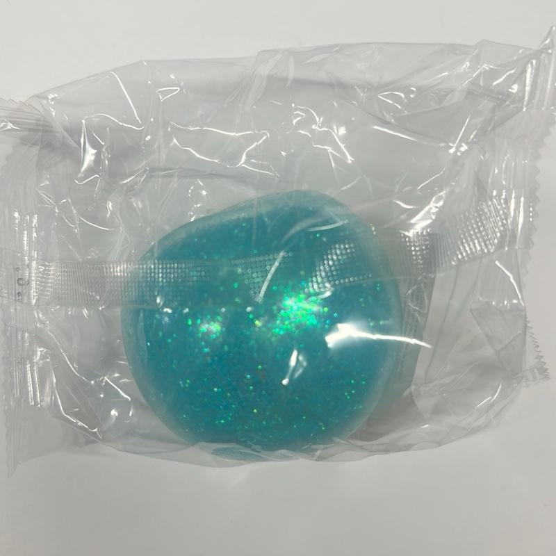 Flashing light up squishy glitter ball