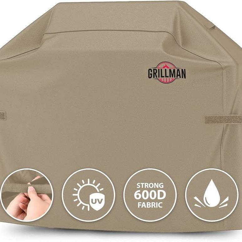 Grillman Grill Cover, BBQ Outdoor Grill Covers, Charcoal, Gas Grills, Waterproof, Rip-Proof, Weather-Resistant, Anti-UV, Barbecue Cover for Weber, Genesis, Charbroil, Nexgrill