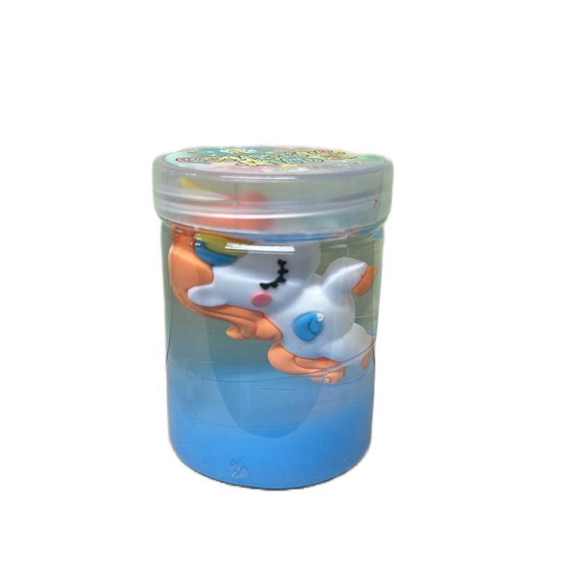 Unicorn mud assorted colour slime with unicorn accessory charm