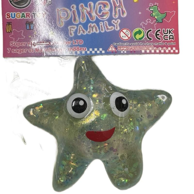 STARFISH Squeeze sugar squishy toy. Shine Sequins Mini Cute Pinch Toy Relieve Stress Creative Squishes Decompression Toy