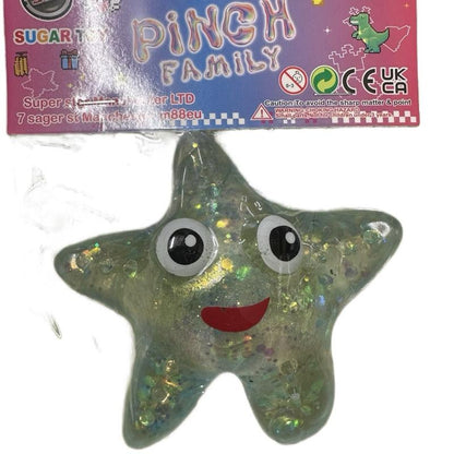 STARFISH Squeeze sugar squishy toy. Shine Sequins Mini Cute Pinch Toy Relieve Stress Creative Squishes Decompression Toy