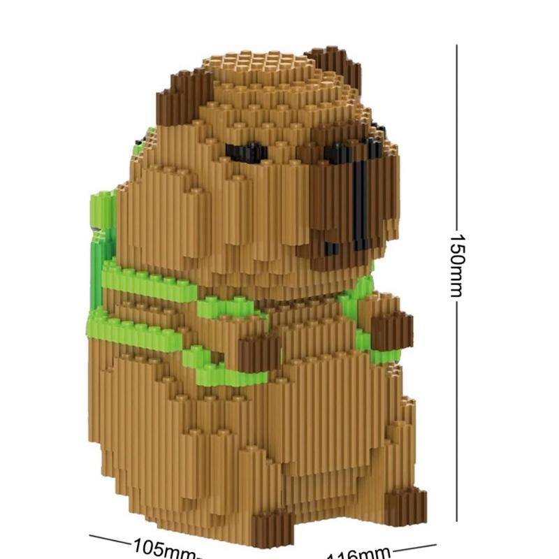 XINZUO Cartoon Mini Building Blocks Capybara DIY Blocks Cute Animals Building Bricks Toy Creativity Toy Bricks for Kids