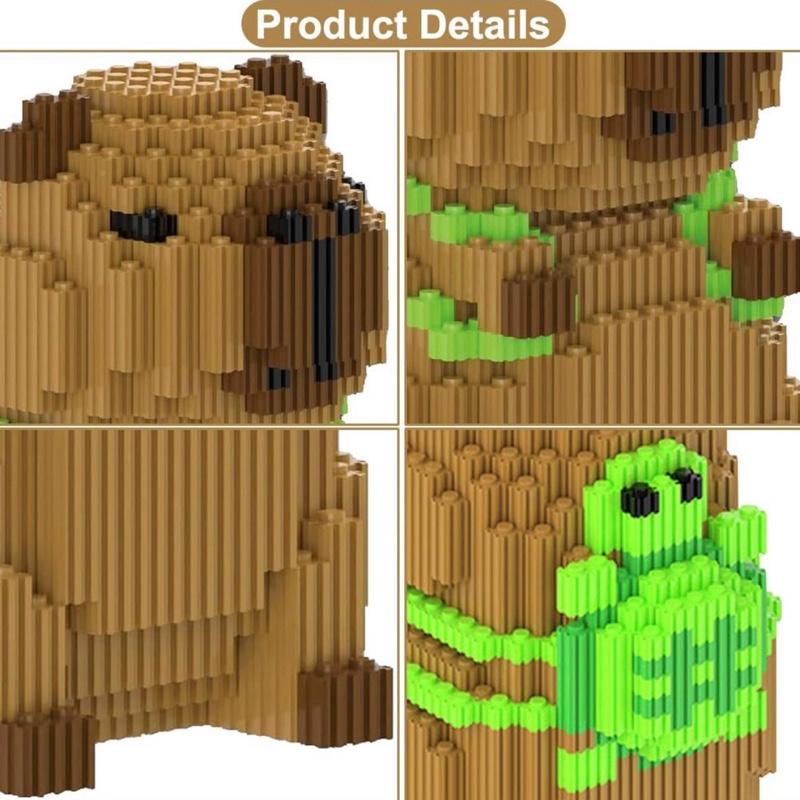 XINZUO Cartoon Mini Building Blocks Capybara DIY Blocks Cute Animals Building Bricks Toy Creativity Toy Bricks for Kids
