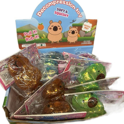 Capybara Squishy Glitter  Sugar Decompression Toy Slow Release
