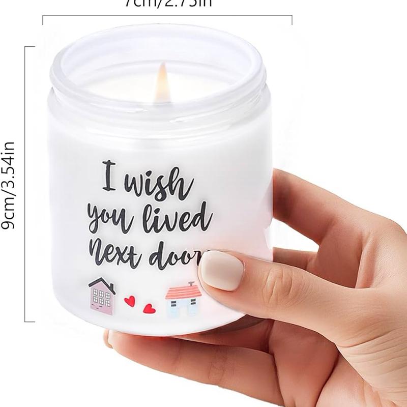 Candles Gifts for Women, Lavender Scented Candles Long Burning 35 Hours, 6.4OZ Lavender Candle I Wish You Lived Next Door, Natural Soy Candle Aromatherapy Gifts