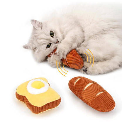 ROLUFY Cat Toys, 2 Pack Catnip Bell Sound Toys Soft and Durable, Interactive Cat Kick Chew Bite Toy