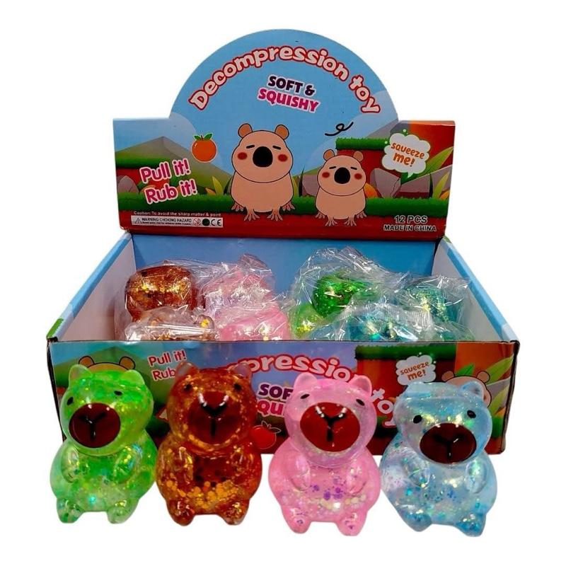 Capybara Squishy Glitter  Sugar Decompression Toy Slow Release