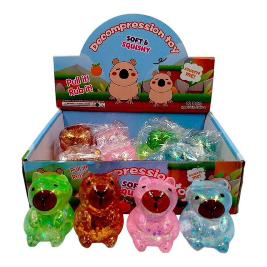 Capybara Squishy Glitter  Sugar Decompression Toy Slow Release