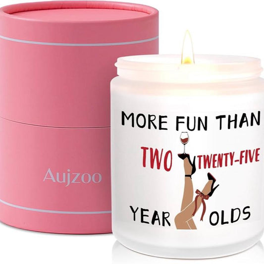 50th Birthday Gifts for Women Funny Birthday Presents for Mum Auntie Bestie Friends Daughter Lavender Birthday Candle 7oz