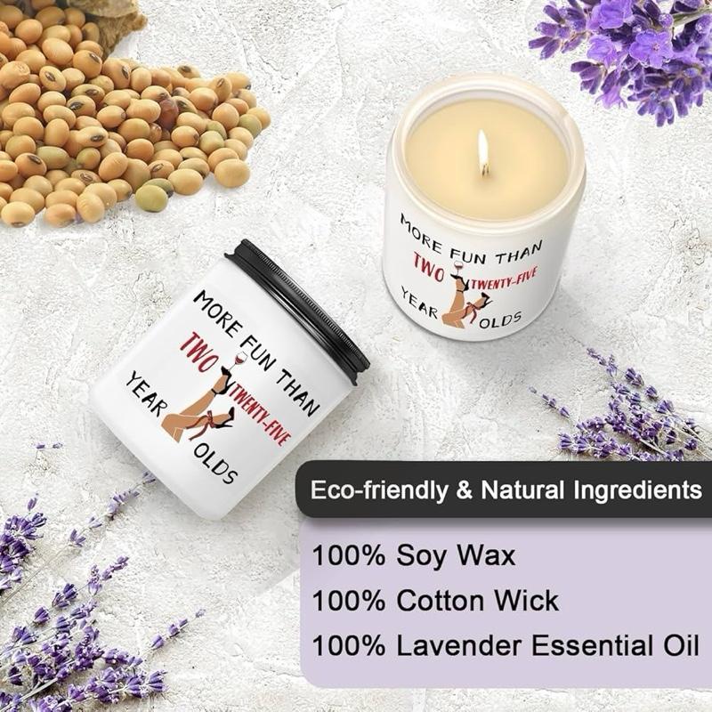 50th Birthday Gifts for Women Funny Birthday Presents for Mum Auntie Bestie Friends Daughter Lavender Birthday Candle 7oz