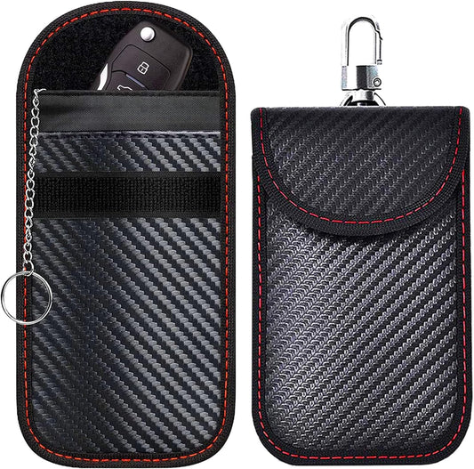 Faraday Pouch - 2 Pack Car Key Signal Blocking Bag - RFID Protection