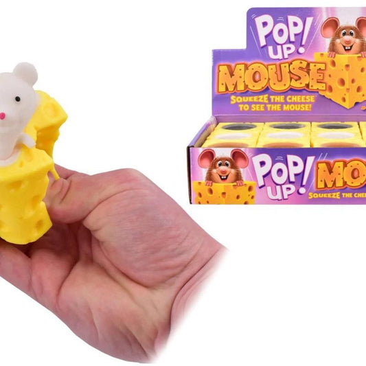 Pop Up Mouse Squeeze the Cheese Squishy - Fun Toy for Kids to See the Mouse When Pressed