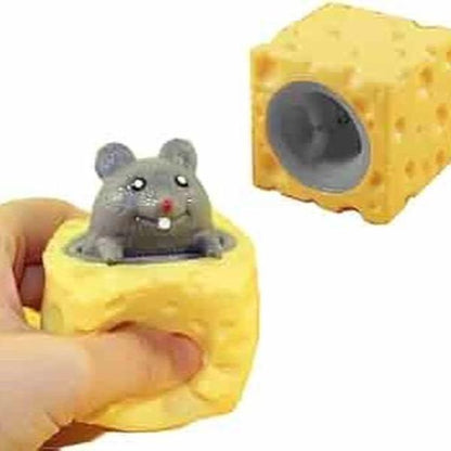 Pop Up Mouse Squeeze the Cheese Squishy - Fun Toy for Kids to See the Mouse When Pressed