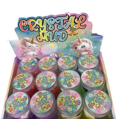 Unicorn mud assorted colour slime with unicorn accessory charm