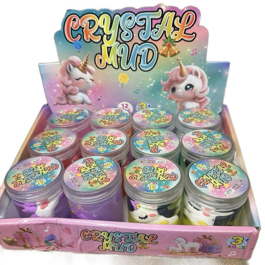 Unicorn mud assorted colour slime with unicorn accessory charm