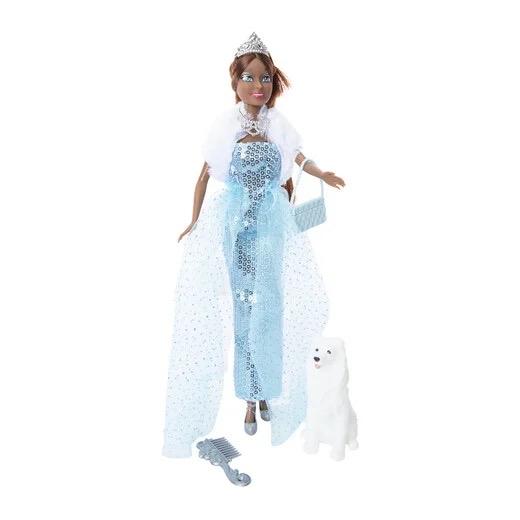 Glam Squad Ice Princess Doll - Blue Gown with White Fur Trim & Accessories