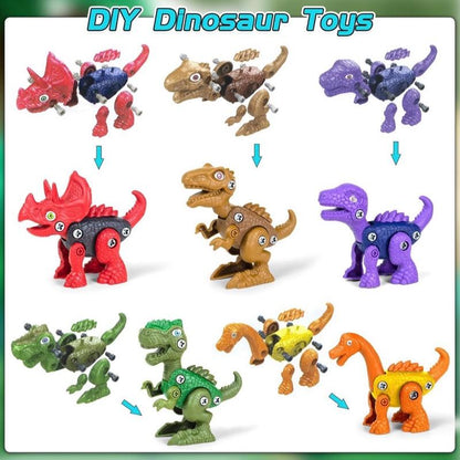 Take Apart and build Dinosaur Toys for Boys Girls Age 3+ Educational STEM Gifts Great for Montessori Toy in Assorted Colours with Detachable Parts