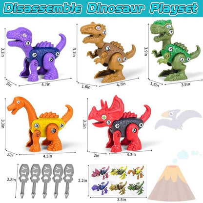 Take Apart and build Dinosaur Toys for Boys Girls Age 3+ Educational STEM Gifts Great for Montessori Toy in Assorted Colours with Detachable Parts