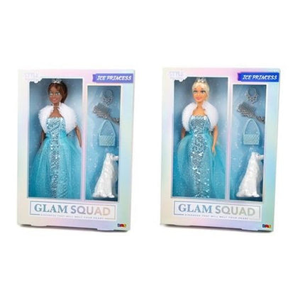 Glam Squad Ice Princess Doll - Blue Gown with White Fur Trim & Accessories