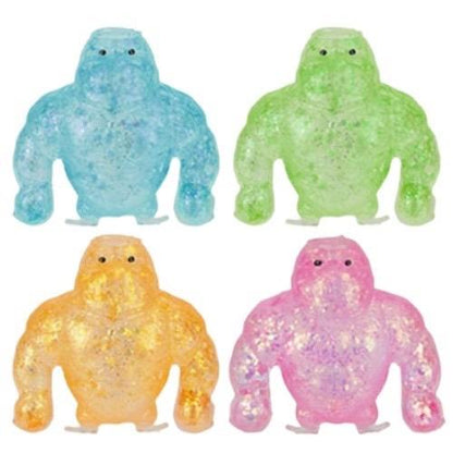GORILLA Glitter Sugar Squishy Gorillas Slowly Reforms Back to Shape Collectible Squishy Toys in 4 Colours