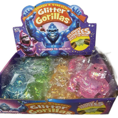 GORILLA Glitter Sugar Squishy Gorillas Slowly Reforms Back to Shape Collectible Squishy Toys in 4 Colours