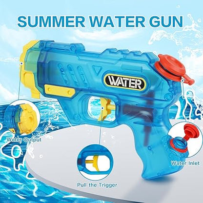 ZALAON Water Guns,2 Pack Small Pistol Guns Water Gun Bath Toy Kids Outdoor Beach Toy Pool Party Summer Water Fighting Toys
