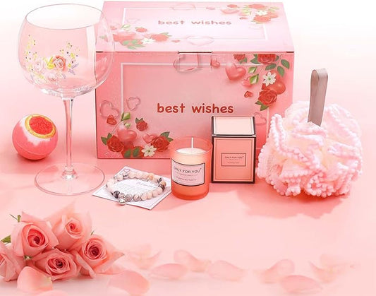 Unique Gift For Mum With 700ml Large Flower Gin Balloon Glass