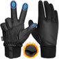 Winter Thermal Gloves for Men Women, Warm Windproof Running Gloves, Thickened Fleece Lining, Anti-Slip Touchscreen Gloves for Outdoor