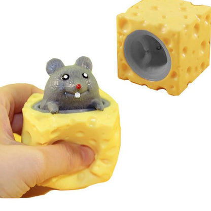 Pop Up Mouse Squeeze the Cheese Squishy - Fun Toy for Kids to See the Mouse When Pressed