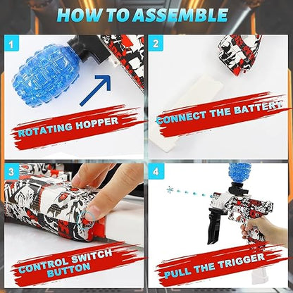 Elite Gel Blaster Automatic Toy Gun/Electric Splatter Ball Blaster Machine Gun with Water Beads